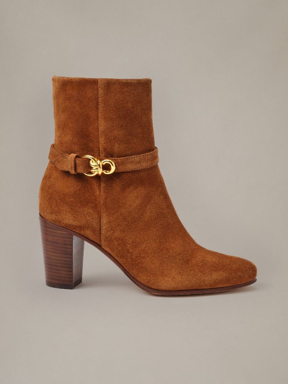 J McLaughlin Elle Suede Ankle Boots - Cognac NEW